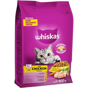 Whiskas Adult Cat Kibble with Chicken Flavour 900 g