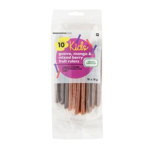 Kids? Guava, Mango and Mixed Berry Dried Fruit Rulers 10 x 18 g