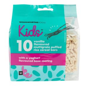 Kids? Vanilla Multigrain Puffed Rice Cereal Bars 10 x 15 g