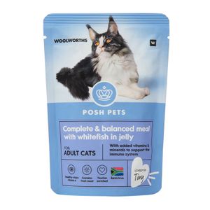 Posh Pet Complete and Balanced Meal with Whitefish in Jelly for Adult Cats 85 g
