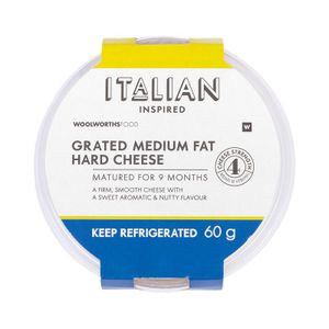 Grated Medium Fat Hard Cheese 60 g