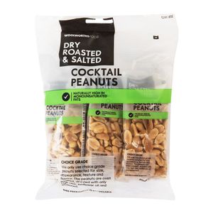 Dry Roasted and Salted Cocktail Peanuts 5 x 40 g