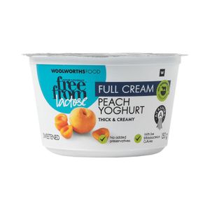 Lactose Free Full Cream Ayrshire Peach Yoghurt 150 g