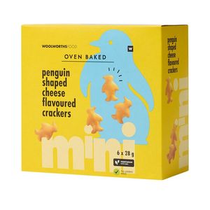 Playful Penguins Cheese Flavoured Mini Crackers 6 x 28 g