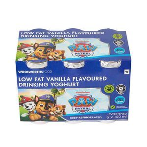 Paw Patrol? Low Fat Lactose Free Ayrshire Vanilla Drinking Yoghurt 6 x 100 ml