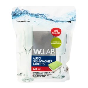 W.Lab All in 1 Eucalyptus Fragranced Auto Dishwasher Tablets 56 pk