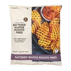 Frozen Battered Waffle Potato Fries 1 kg