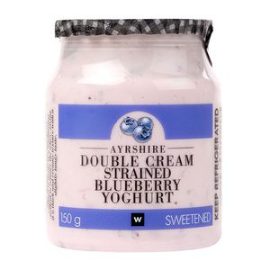 Double Cream Ayrshire Strained Blueberry Yoghurt 150 g