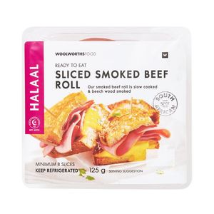 Halaal Sliced Smoked Beef Roll 125 g