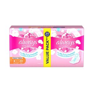 Always Airy Soft Maxi Thick Sanitary Pads 20 pk