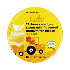Kids? Sweetmilk Flavoured Medium Fat Cheesy Wedges 12 pk