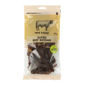 Free Range Sliced Beef Biltong 150 g