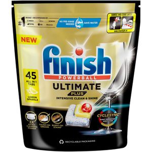 Finish Powerball Lemon Sparkle Ultimate Plus Dishwasher Tablets 45 pcs