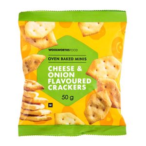 Cheese and Onion Flavoured Mini Crackers 50 g