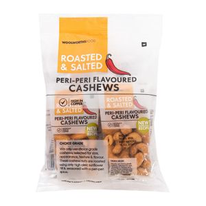 Roasted and Salted Peri Peri Flavoured Cashews 5 x 30 g
