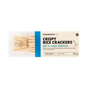 Salt and Vinegar Crispy Rice Crackers 100 g