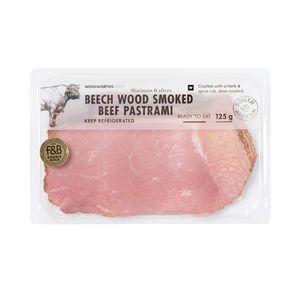 Sliced Beech Wood Smoked Beef Pastrami 125 g