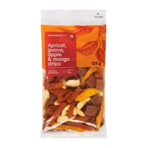 Apricot, Guava, Apple and Mango Dried Fruit Strips 125 g