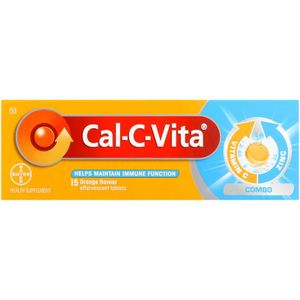Cal-C-Vita Orange Flavoured Vitamin C and Zinc 15 Pcs