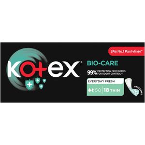 Kotex Bio-Care Everyday Freshness Ultra Thin Unscented Liners 18 pk