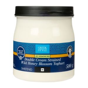 Greek Style Double Cream Strained Wild Honey Blossom Ayrshire Yoghurt 500 g