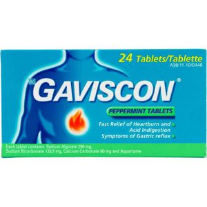 Gaviscon Peppermint Tablets 24 pk