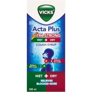 Vicks Acta Plus Xstra Strong Wet and Dry Cough Syrup 200 ml