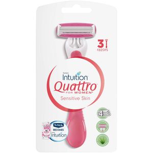 Schick Quattro For WOMEN Disposable Razors 3 pk