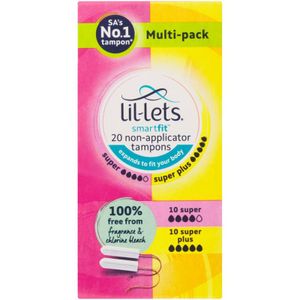 Lil-Lets Smartfit Non-Applicator Multipack Tampons 20 pk