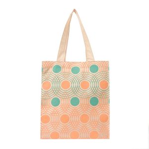 Circles Design Fabric Shopper Bag