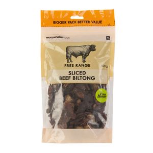 Free Range Sliced Beef Biltong 400 g