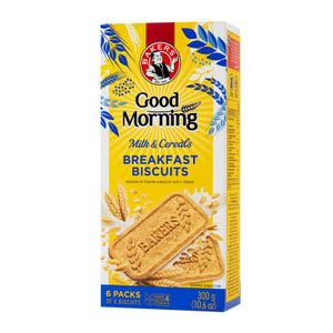 Bakers Good Morning Breakfast Biscuits Milk and Cereals 6 x 50 g