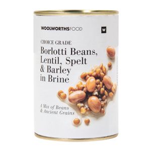 Borlotti Beans, Lentil, Spelt and Barley in Brine 410 g