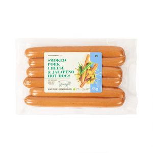 Smoked Pork Cheese & Jalapeno Hot Dogs 375 g