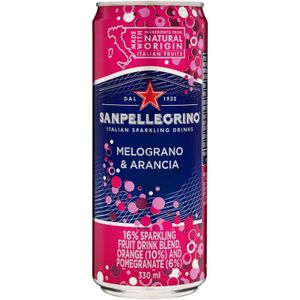 Sanpellegrino Pomegranate and Orange Sparkling Drink 330 ml can