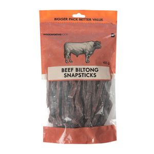 Beef Biltong Snapsticks 400 g