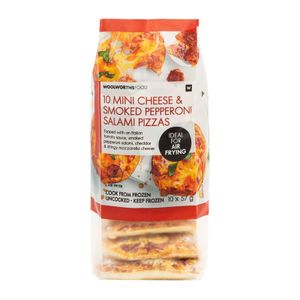 Frozen Mini Cheese & Smoked Pepperoni Salami Pizzas 10 pk