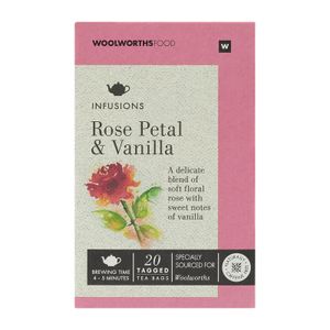 Rose Petal and Vanilla Infusions Tea Bags 20 pk