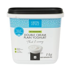 Greek Style Double Cream Plain Yoghurt 1 kg
