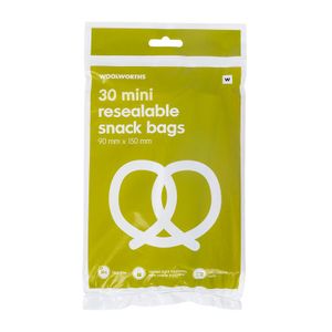 Mini Resealable Snack Bags 30 pk