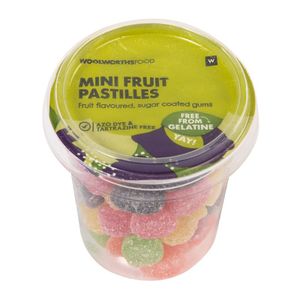 Gelatine Free Mini Fruit Pastilles 100 g