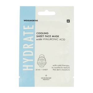 Hydrate Cooling Sheet Face Mask With Hyaluronic Acid 1 Sheet
