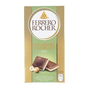 Ferrero Rocher Macadamia and Hazelnut Milk Chocolate Slab 90 g