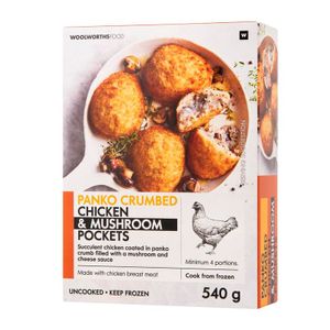 Frozen Panko Crumbed Chicken & Mushroom Pockets 540 g
