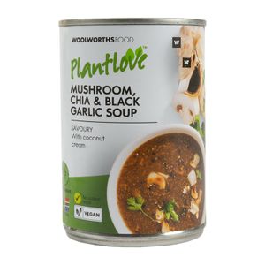 PlantLove? Mushroom, Chia and Black Garlic Soup Can 400 g