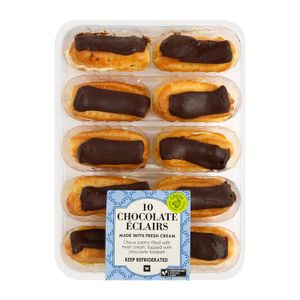 Chocolate Cream Eclairs 10 pk