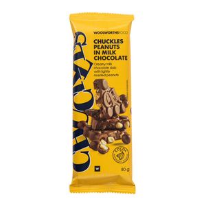 CHUCKLES? Peanuts in Milk Chocolate Slab 80 g