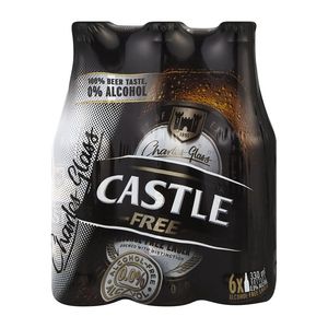 Castle Alcohol-Free Lager 6 x 330 ml Bottles