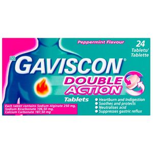 Gaviscon Plus Peppermint Tablets 24 pk