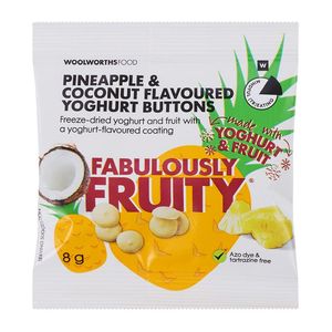 Fabulously Fruity Pineapple And Coconut Yoghurt Buttons 8 g